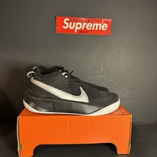 Nike Team Hustle D 10 Kids Youth Size 5 / 6.5W Black White CW6735 004 New No Lid