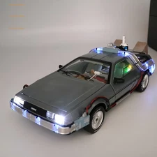 Hot Wheels 1/18 Super Elite Back To The Future Time Machine WITH LIGHT & SOUND