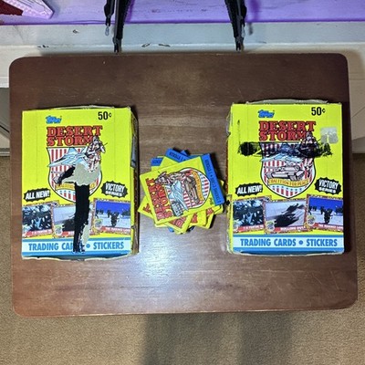 Topps 1991 Desert Storm Trading Cards 2 boxes of 36 and 9 loose packs