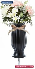 Grave Vases for Cemetery with Metal Spikes and Drainage Holes,Cemetery Vases for