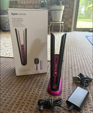 Dyson Corrale Cordless Flat Iron Hair Straightener Black/Pink w/ Charger  Dock
