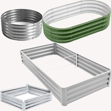 Galvanised Steel Raised Garden Bed Outdoor Flower Vegetable Planter Grow Box