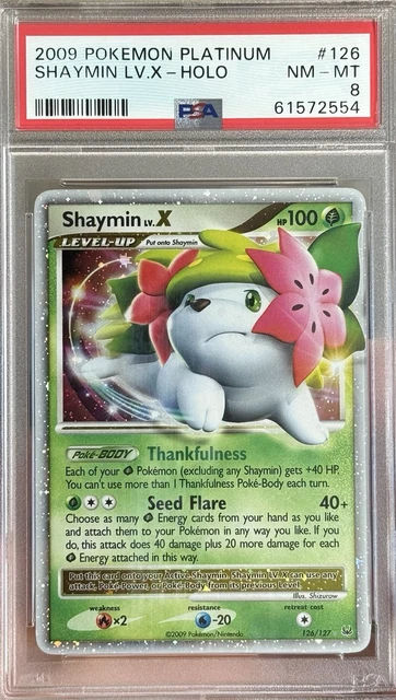 PSA 8 - 2009 Pokemon Platinum Shaymin LV.X 126/127 Holo English
