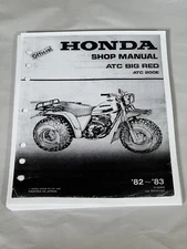 Printed Service Shop Manual Repair 1982 1983 Honda ATC200E BIG RED 200 ATC200