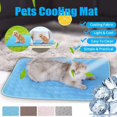 Pet Cooling Mat Cool Pad Cushion Dog Cat Puppy Blanket For Summer Sleeping Bed