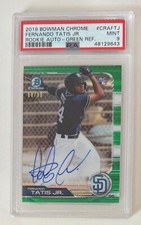 2019 Bowman Chrome FERNANDO TATIS JR Rookie Auto Green Refractor /99 PSA 9 Topps