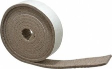 Made in USA 1/4" Thick x 1-1/2" Wide x 10 Ft. Long, Felt Stripping Gray, Adhe...