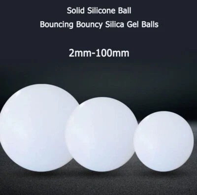 Weiße feste Silikon Ball hüpfende hüpfende Silica Gel Kugeln Durchmesser 2 mm-100 mm - Bild 1 von 4