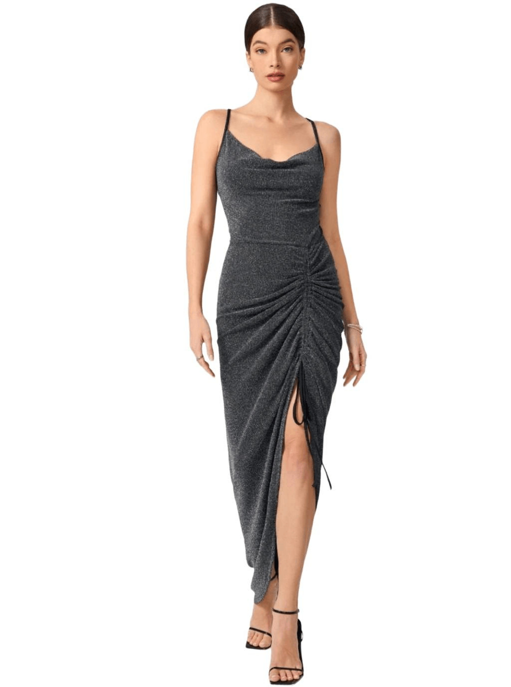 BCBGENERATION Women's Silver/Gray Poly/Spandex Co… - image 2