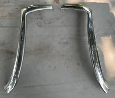 1961 OLDSMOBILE STARFIRE 88 = WINDSHIELD L & R OUTER MOLDINGS TRIM = OEM PAIR