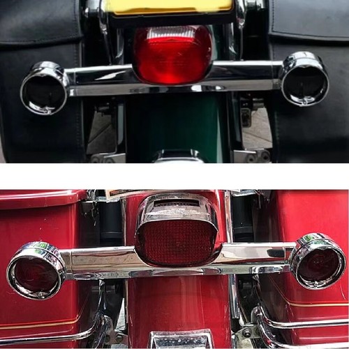 Anillos de visera con visera de luz de señal de giro plana de 3 1/4" para Harley 1986-posterior - Imagen 6 de 11