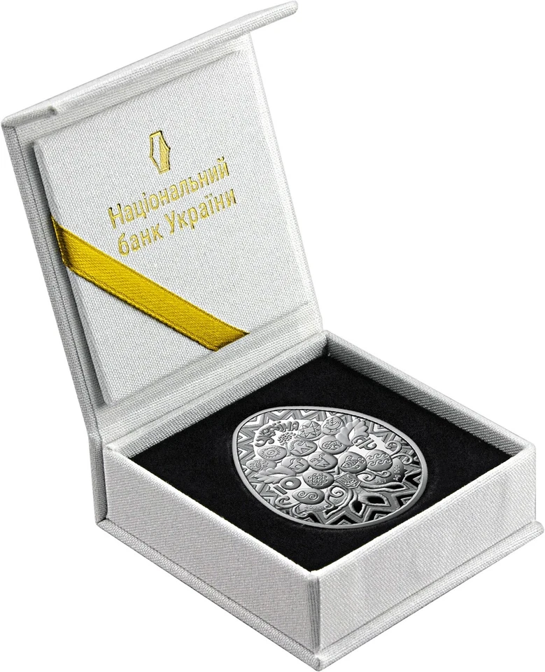 10 Hryven "Easter Joy. The Pysanka" (Silver 999.9, 1 oz) -  2025 - Image 2 of 4