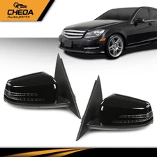 Side Rear View Mirror Left & Right Fit For Mercedes C300 Benz C Class W204 C200