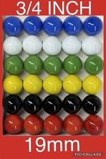 30 Glass Marbles 3/4 Inch 19mm Replacement Aggravation Board Game Dirty Jokers