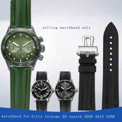 23mm Nylon Canvas Watch Strap for Blancpain Fifty Fathoms 5000 5015 Accessories