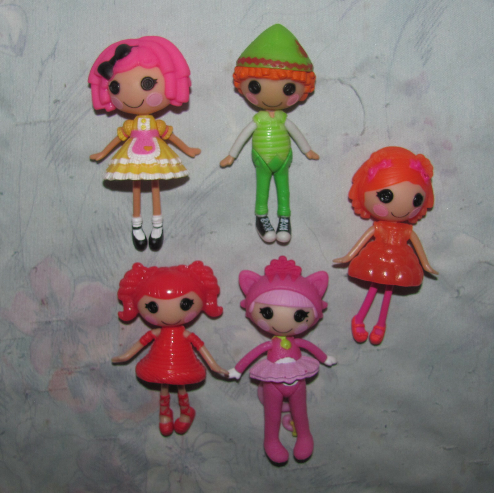 Lalaloopsy Mini Dolls - Twist E Twirls, Sugar Fruit Drops, Pete R Canfly, Jewel 