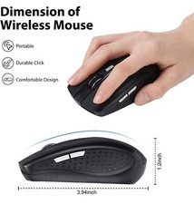 Mouse  ptico inal mbrico de 2,4 GHz con receptor USB para PC o port til , Maus