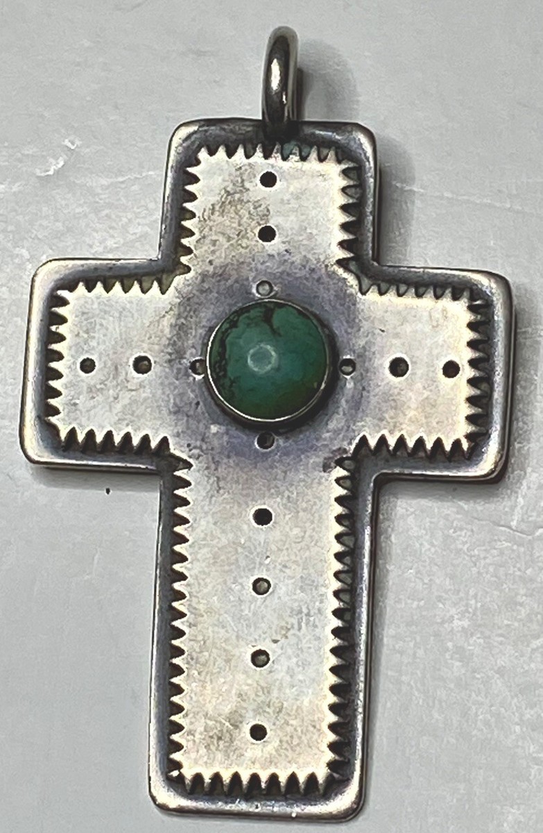 Vintage Native American Cross Pendant CRUZ Gallery Santa Fe Vintage Native American Cross Pendant CRUZ Gallery Santa Fe