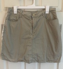 Croft  Barrow Classic Fit Cotton Blend Skort Tan Khaki Stretch Size 12