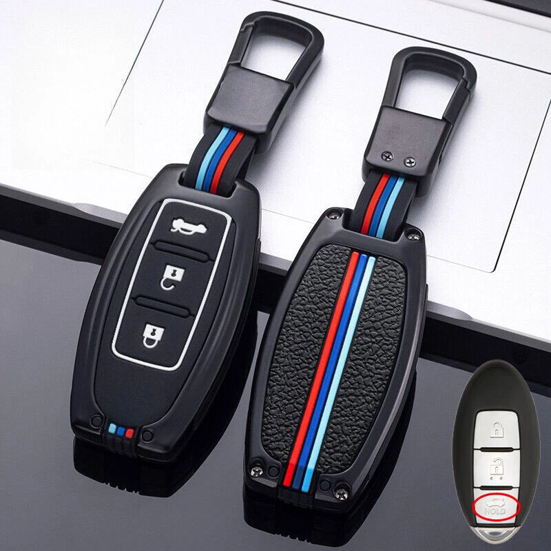 Zinc Alloy Silicone Car Key Cover Case For Nissan March X-Trai Qashqai Juke 370Z Foto 3 de 4