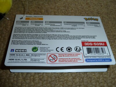 NINTENDO 3DS XL OFFICIAL POKEMON PIKACHU SOFT PLUSH CONSOLE CARRY