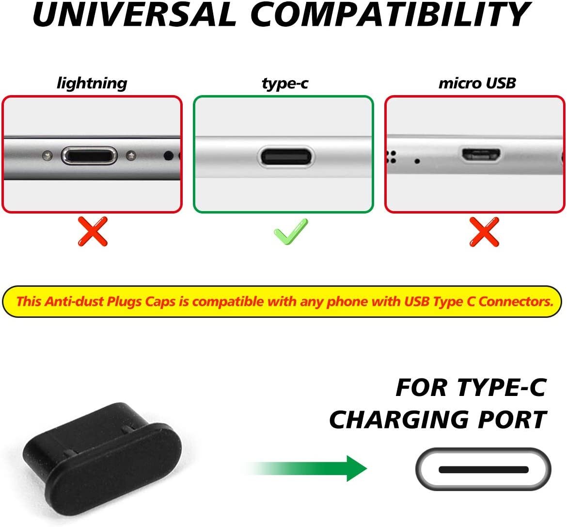 3-57Pcs Type-C Dust Plug USB Charging Port Protector Silicone Anti-dust