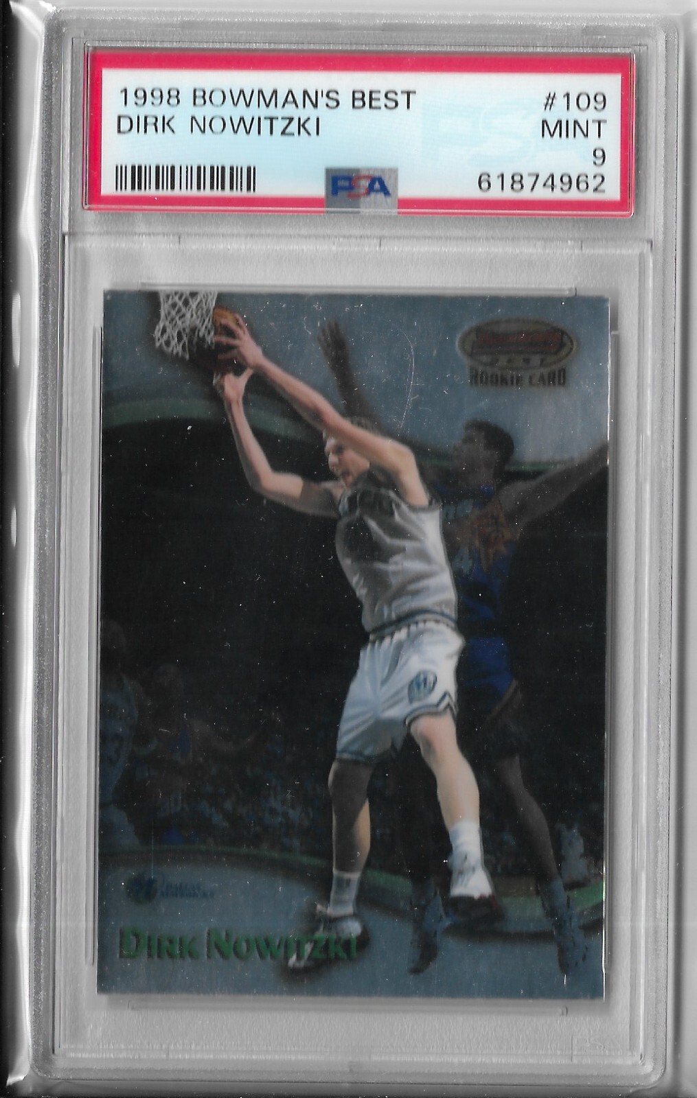 PSA 9 1998 Bowmans Best DIRK NOWITZKI RC Rookie #109 HOF'er!!!