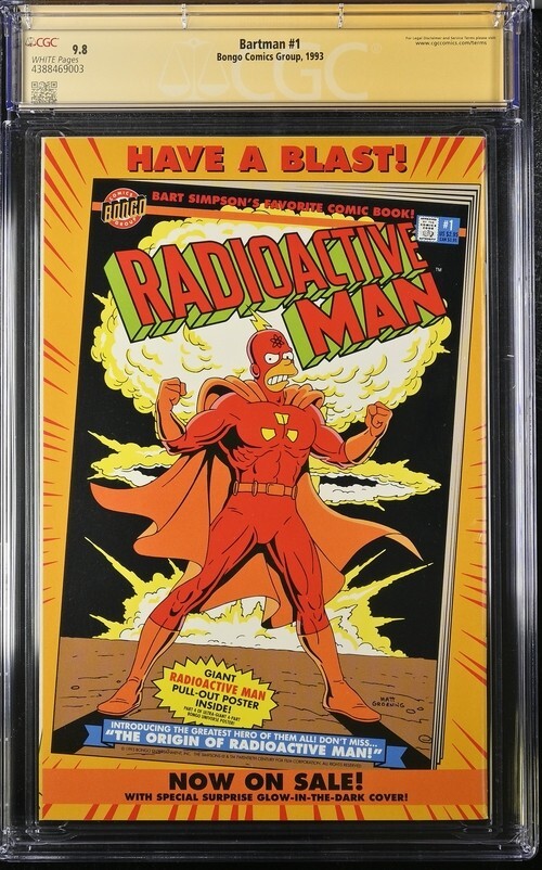Bartman #1 Bongo Comics (1993) CGC SS 9.8 SIGNED & SKETCH Bill