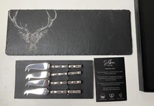 SELBRA 4Mini Slate Cheese Board & Knife Sets designed & handcrafted in Scotland.