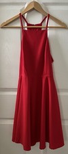 LULUS Party / Cocktail Mini Lined Dress Romantic Red Sleeveless Flared Size S