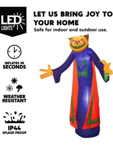 Joiedomi 8 pies Halloween inflable calabaza mago con ledes incorporados explotar - Imagen 2 de 2