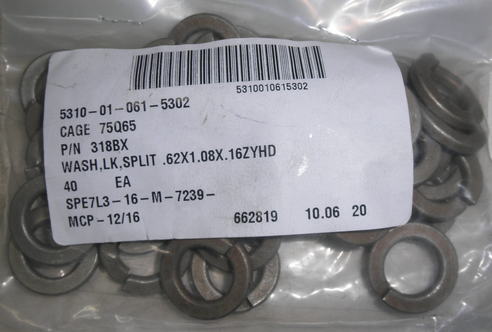 Qty 40 5310-01-061-5302 5/8 Lock Washer Oshkosh 318BX TACOM M984 8x8 ...