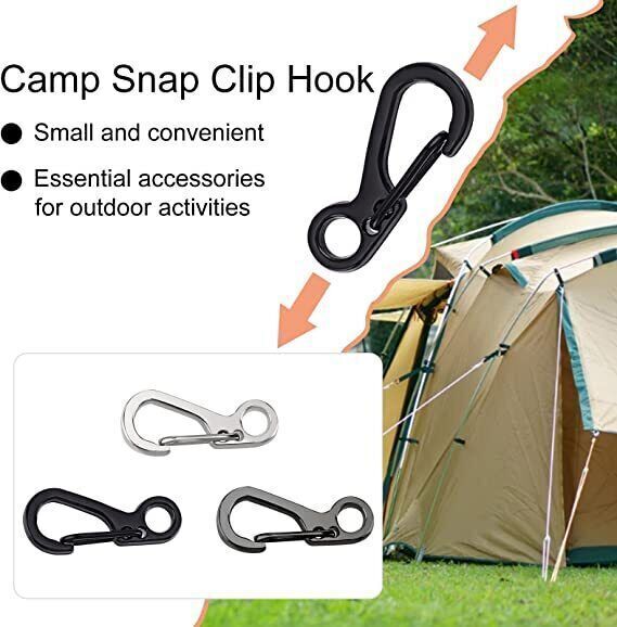 MAGICLULU 10-tlg. Zelt Clips Set - Klemmen & Karabiner Für Plane, Markise & Camping