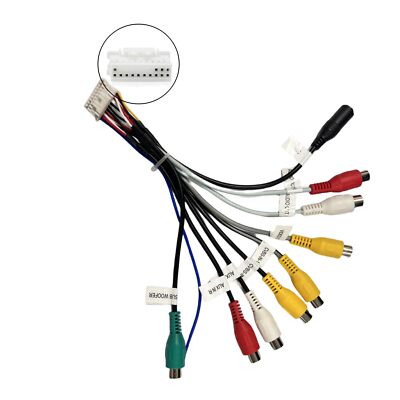 20 Pin RCA Stecker Stereo Audio Video AUX Adapterkabel für Android Autoradio ...