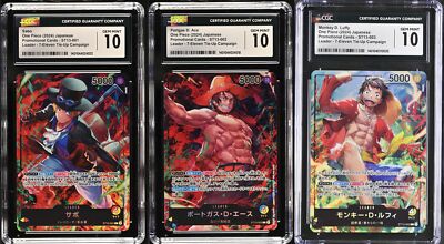 SET 3 CGC 10 GEM MINT Japanese ONE PIECE Sabo Ace Luffy ST13 SET 3 CGC 10 GEM MINT Japanese ONE PIECE Sabo Ace Luffy ST13