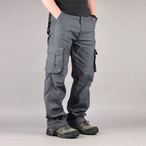 Mens Military Army Combat Trousers Work Cargo Pants Walking Multi Pocket Casual - Picture 14 of 16