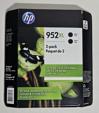 Genuine HP 952XL Black Ink Cartridges 2 Pack New