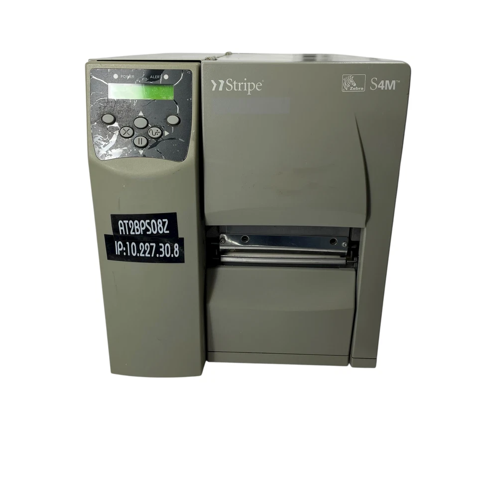 READ Zebra S4M S4M00-2001-0200T Label Printer 203dpi w/ USB & LAN Ports #NH0200 - Image 3 of 4