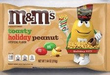 M M's Toasty Holiday Peanut Chocolate Candy Holiday Limited Edition Flavor
