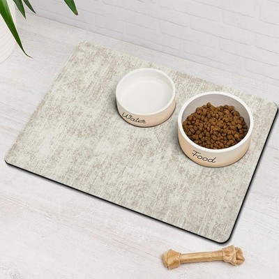 Dog Food Mat for Floors Waterproof Quick Dry Pet Placemat Cat Feeding Bowls M...