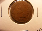 1874 Indian Head Cent, VG wear only, Full rims