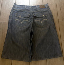 Levis 569 Vintage Baggy Flap Pocket Shorts Medium Wash Loose Y2K Skater Denim