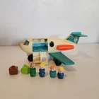 Vintage Z-259 Fisher-Price Little People Fun Jet Airplane with Figures & Luggage