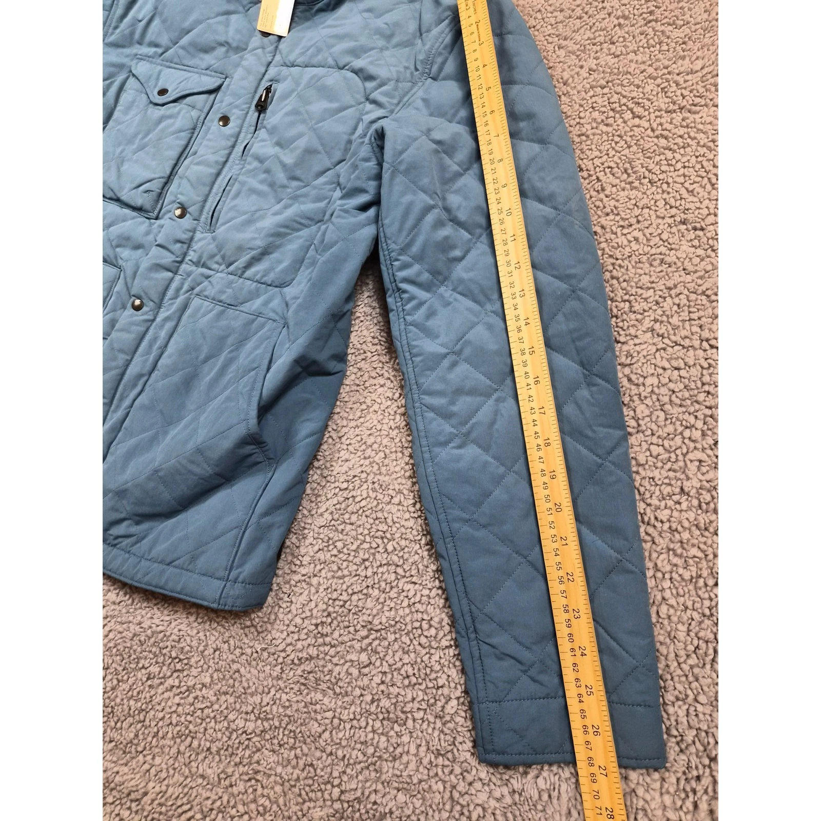 NWT Relwen Quilted Insulated Tanker Jacket Men's Size L Light Blue Color (1479) image 4