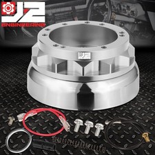 J2 For 64-74 Mustang Bronco 6-bolt Steering Wheel Gear Short Hub Adapter Silver