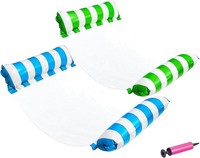 2 StüCk Aufblasbare WasserhäNgematte, Luftmatratze Pool, 4 In1 Aufblasbare H