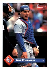 Ivan Rodriguez 1993 Donruss #187 Texas Rangers FREE SHIPPING AutographDen