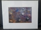 William Schaffer Original Watercolor Abstract Sky Painting Signed Matted 10x8