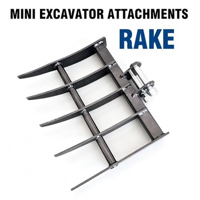 Rake Attachments Mini Excavator 1-2Ton Digger Rake Tool For TYPHON AGT Etc
