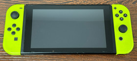 Nintendo Switch Handheld Console - Good Used Condition - Neon Joycons with AC
